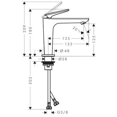 Axor Citterio C bateria umywalkowa stojąca złoty optyczny szczotkowany 49040250