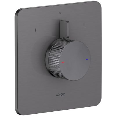 Axor Citterio C bateria wannowo-prysznicowa podtynkowa czarny chrom szczotkowany 49451340