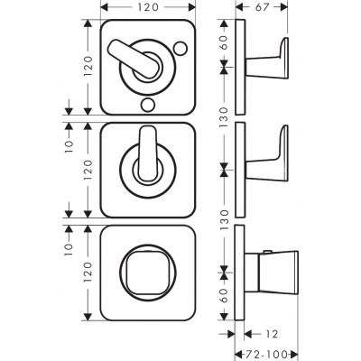 Axor Citterio C bateria wannowo-prysznicowa podtynkowa termostatyczna chrom 49710000