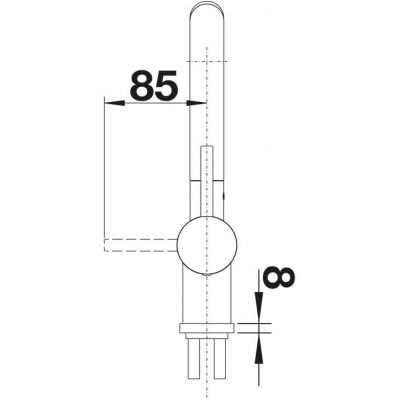 Blanco Linus-S bateria kuchenna stojąca satin platinum 527699