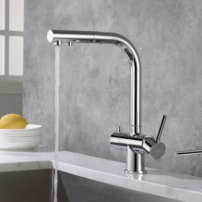 Blue Water Apala bateria kuchenna z podłączeniem wody filtrowanej chrom