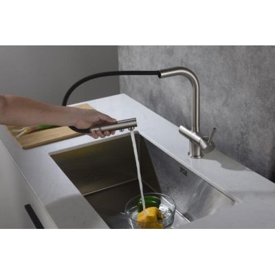 Blue Water Apala bateria kuchenna stojąca stal szczotkowana