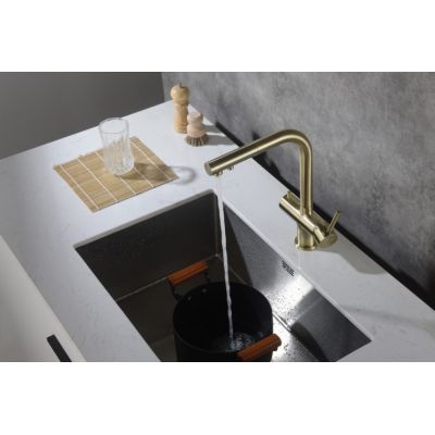 Blue Water Apala bateria kuchenna z podłączeniem wody filtrowanej i zmineralizowanej antyczny mosiądz