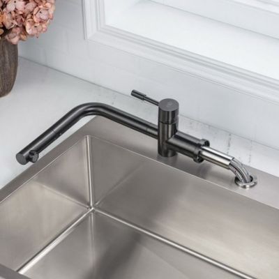 Blue Water Corsa bateria kuchenna stojąca podokienna inox czarna stal