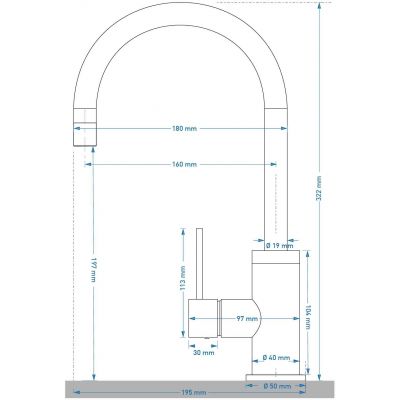 Corsan Lugo bateria umywalkowa stojąca złota CMB7522GL