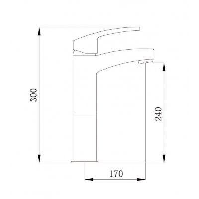 Deante Kamelia bateria umywalkowa stojąca chrom BCK020K