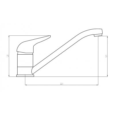 Bateria zlewozmywakowa stojąca chrom Deante Vanilla BDL 060M