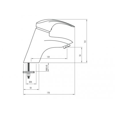 Deante Chili bateria umywalkowa stojąca chrom BDS021M