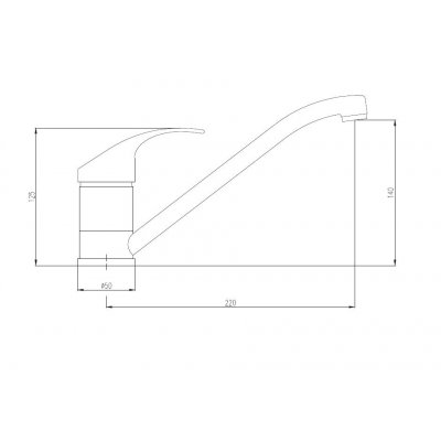 Bateria zlewozmywakowa inox Deante Chili BDS 560M