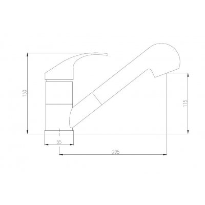 Bateria zlewozmywakowa z wyciąganą wylewką inox Deante Chili BDS 571M
