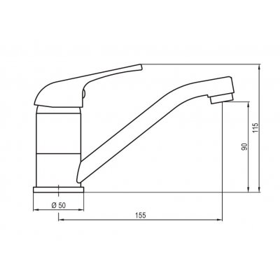 Bateria umywalkowa z obrotową wylewką chrom Deante Fliger Haxe BFH 026M
