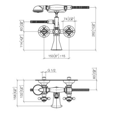 Dornbracht Madison bateria wannowo-prysznicowa ścienna chrom 25023360-00