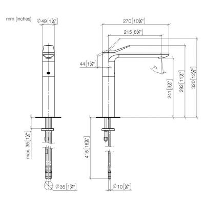 Dornbracht Lisse bateria umywalkowa stojąca wysoka chrom 33537845-00