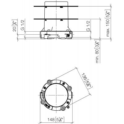 Dornbracht  element montażowy podłogowy 3594597090