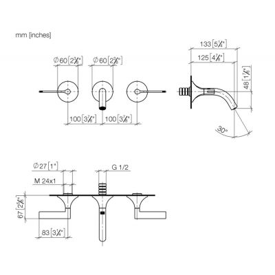 Dornbracht Vaia bateria umywalkowa podtynkowa chrom 36702819-00