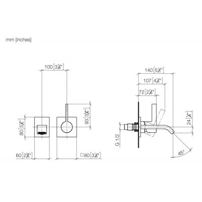 Dornbracht Imo bateria umywalkowa podtynkowa chrom 36860670-00