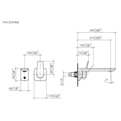 Dornbracht Lisse bateria umywalkowa podtynkowa chrom 36861845-00