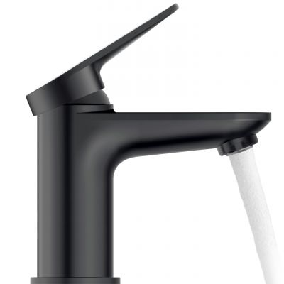 Duravit Wave bateria umywalkowa stojąca czarny mat WA1010002046