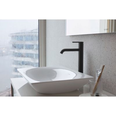 Duravit C.1 bateria umywalkowa stojąca czarny mat C11040002046