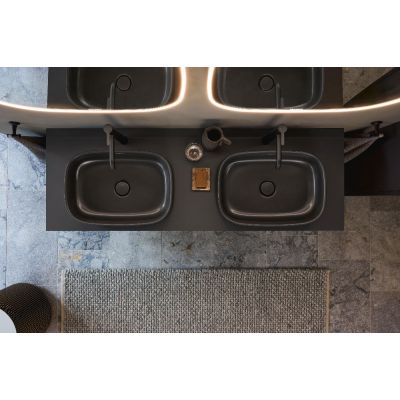 Duravit C.1 bateria umywalkowa stojąca czarny mat C11040002046