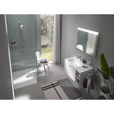 Duravit C.1 zestaw prysznicowy ścienny termostatyczny z deszczownicą chrom C14280008010