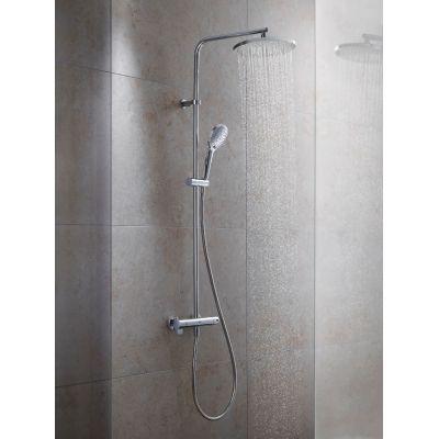 Duravit C.1 zestaw prysznicowy ścienny termostatyczny z deszczownicą chrom C14280008010