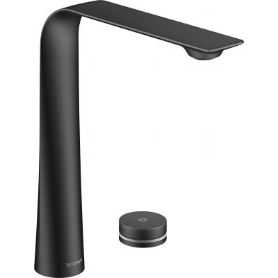 Duravit D.1 bateria umywalkowa elektroniczna 2-otworowa stojąca czarny mat D11110007046