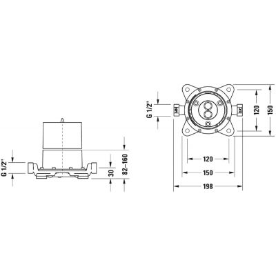 Duravit C.1 element podtynkowy baterii GK5900003000