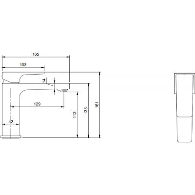 Villeroy & Boch Architectura bateria umywalkowa stojąca nikiel TVW12500400064