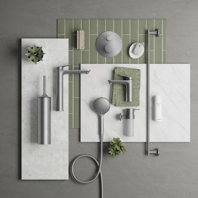 Duravit Wave bateria umywalkowa stojąca 3-otworowa stal nierdzewna szczotkowana WA1060005070