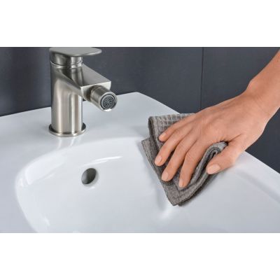 Duravit Wave bateria bidetowa stojąca stal nierdzewna szczotkowana WA2400001070