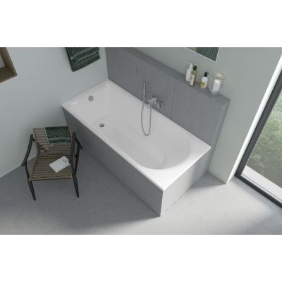 Duravit Wave bateria wannowo-prysznicowa ścienna stal nierdzewna szczotkowana WA5230000070