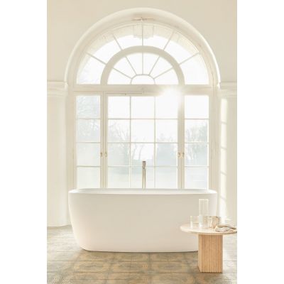 Duravit Wave bateria wannowo-prysznicowa wolnostojąca stal nierdzewna szczotkowana WA5250000070