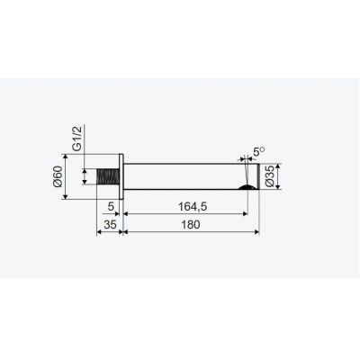 Excellent Pi wylewka do baterii wannowej złoty szczotkowany AREX.1225GB