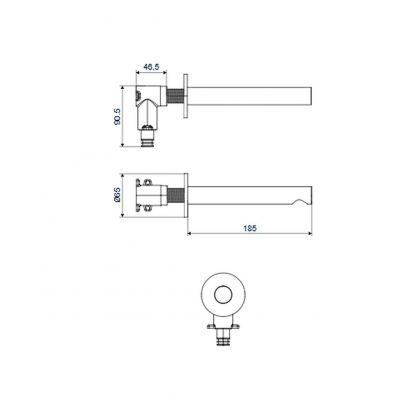 Excellent Pi wylewka do baterii wannowej miedź szczotkowana AREX.1242CB