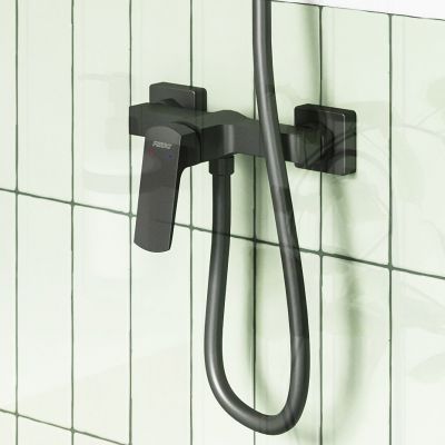 Ferro Vitto VerdeLine bateria prysznicowa ścienna czarny mat BVI7VLBL