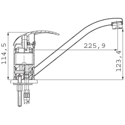 Bateria zlewozmywakowa stojaca Ferro Siena BRS4