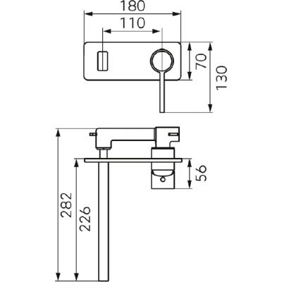 FDesign Zaffiro bateria umywalkowa podtynkowa złoty szczotkowany FD1-ZFR-3PA-57