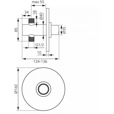 Ferro Presstige bateria prysznicowa podtynkowa chrom Z503