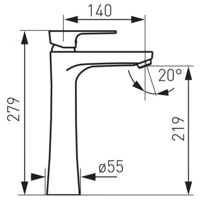 FDesign Pinea bateria umywalkowa stojąca chrom FD1-PNA-2L-11