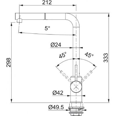 Franke Sirius L bateria kuchenna stojąca beżowa 115.0668.383