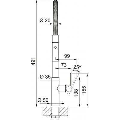 Franke Maris Slim Semi-Pro bateria kuchenna stojąca chrom 115.0728.395