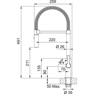 Franke Maris Slim Semi-Pro bateria kuchenna stojąca czarny mat 115.0728.396
