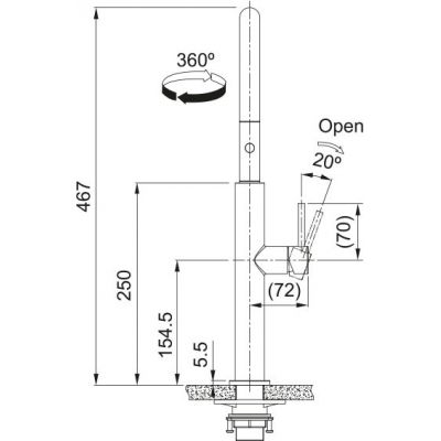 Franke Pescara J pull-out spray bateria kuchenna stojąca stal szlachetna 115.0741.694
