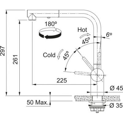 Franke Atlas Neo pull-out slim spray bateria kuchenna stojąca stal szlachetna 115.0741.710