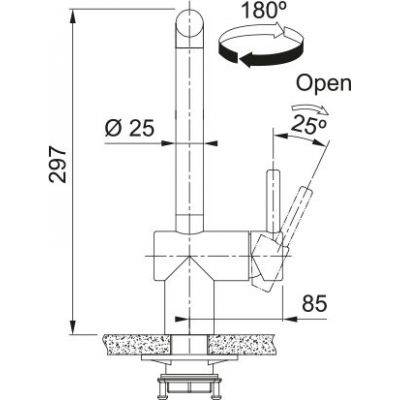 Franke Atlas Neo pull-out slim spray bateria kuchenna stojąca stal szlachetna 115.0741.710