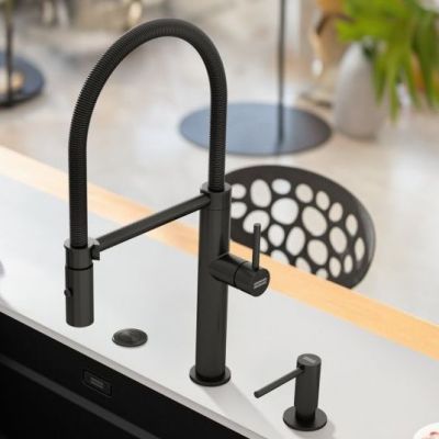 Franke Pescara semi-pro bateria kuchenna stojąca czarna stal szlachetna 115.0741.721