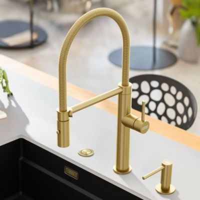 Franke Pescara semi-pro bateria kuchenna stojąca złota 115.0741.723