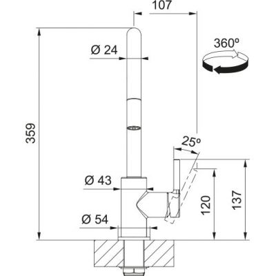 Franke Lina J pull-out bateria kuchenna stojąca kamienny szary 115.0747.508