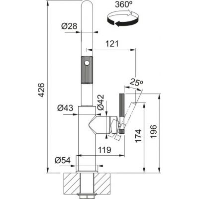 Franke Maris Stripes J pull-out bateria kuchenna stojąca czarny mat/złoty 115.0747.673